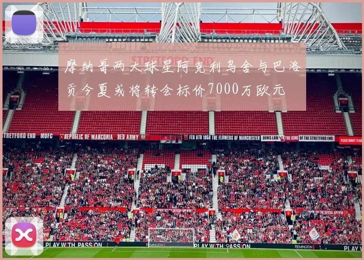 摩纳哥两大球星阿克利乌舍与巴洛贡今夏或将转会标价7000万欧元